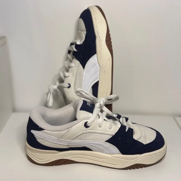 Puma 180 Vapor Grey Navy Sneakers Size M10/W11.5 Y2K Skate Style - Picture 6 of 13